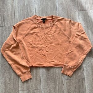 Forever 21 Peach Cropped Sweatshirt
